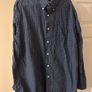 Blue Plaid Dress Shirt (Size XL - Classic Fit)